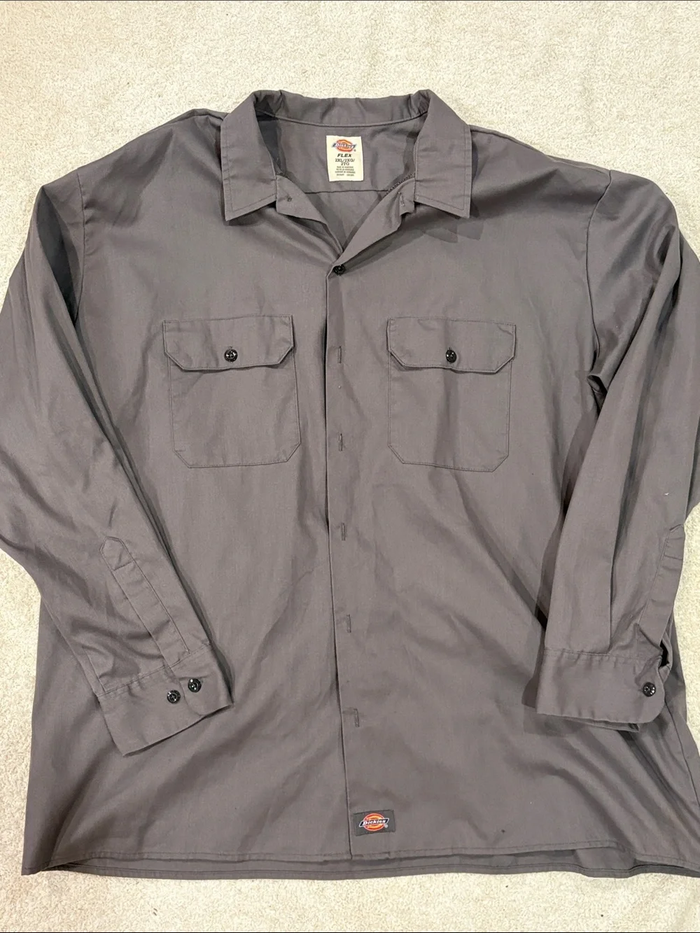 Dickies Men's Dark Gray Lightweight Work Shirt Jacket